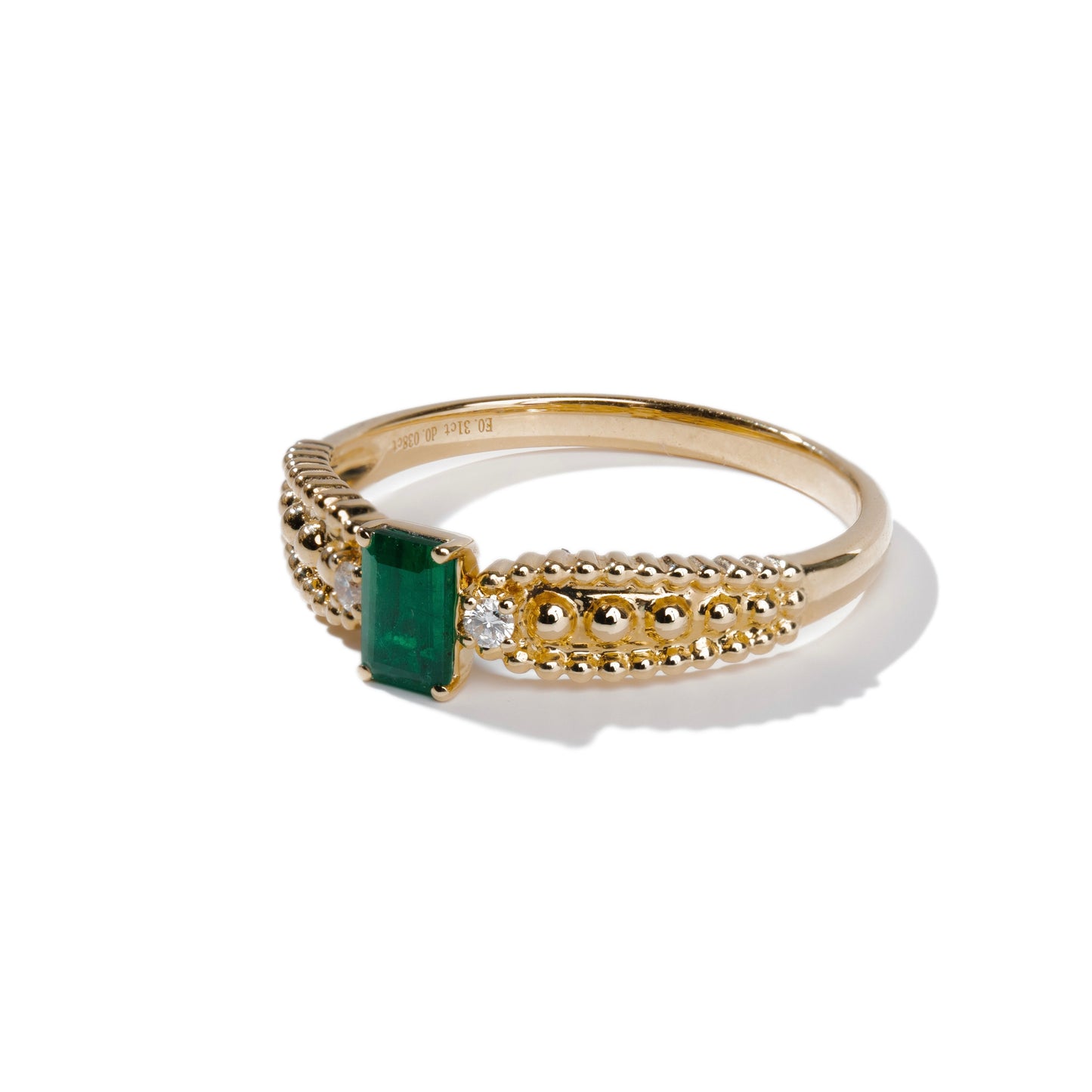 Emerald Diamond Ring - Elegant Square