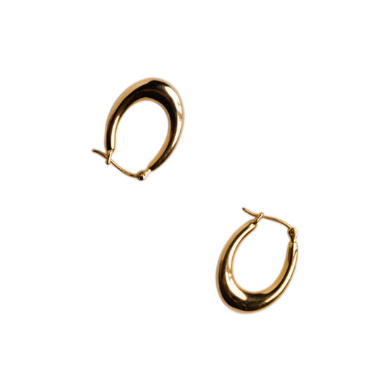 Oval Gold Earring (S)
