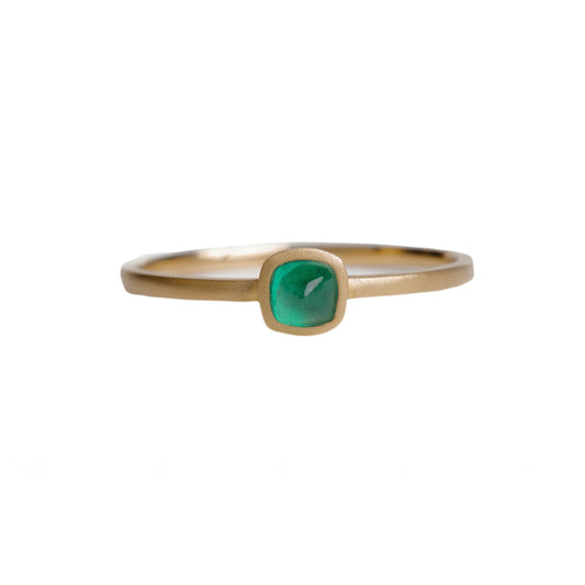 Emerald Ring - Ultra-fine Sugar Tower Matte Gold