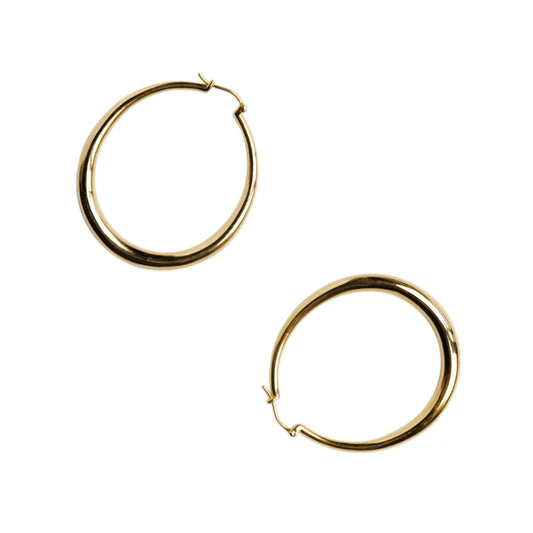 Oval Gold Earring (L)