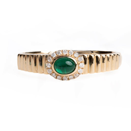 Emerald Diamond Ring - Arc Corrugate