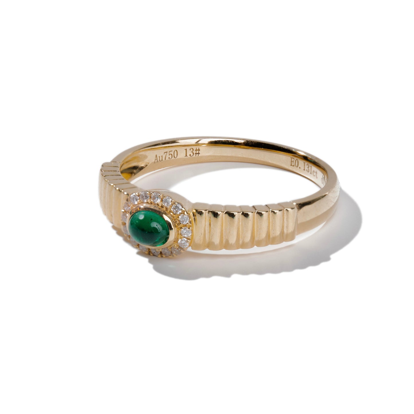 Emerald Diamond Ring - Arc Corrugate